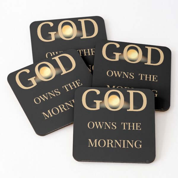 Item preview, God Owns the Morning – Sunburst Faith Design (Black Background) designed and sold by QuietRootStudio.