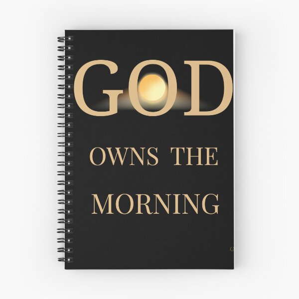 Item preview, God Owns the Morning – Sunburst Faith Design (Black Background) designed and sold by QuietRootStudio.