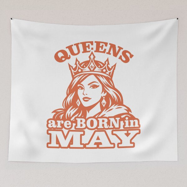 Item preview, Queens Are Born in May – Birthday Queen Crown Illustration designed and sold by TipTop GFX.