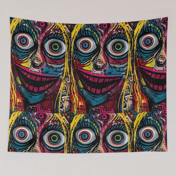 Item preview, GraffitX Chaos Oracle – Abstract Street Surreal Portrait Art designed and sold by Blackcanvas444.