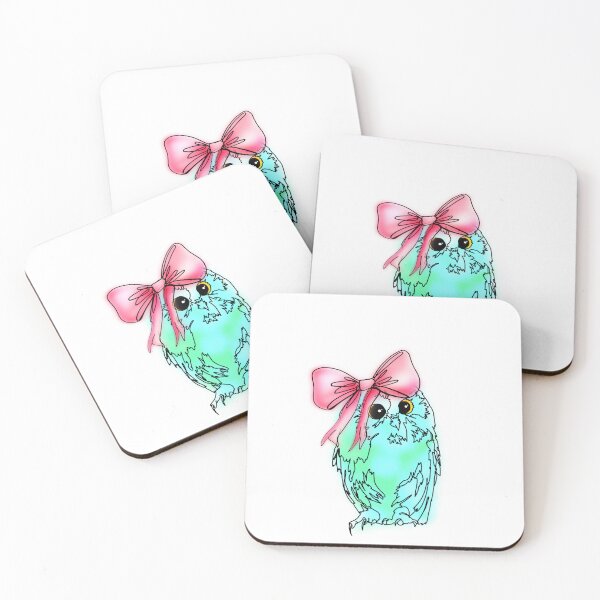 Item preview, Green Blue Owl Wearing Bow hat – animalzinhats designed and sold by Ashley’sAnimalz.