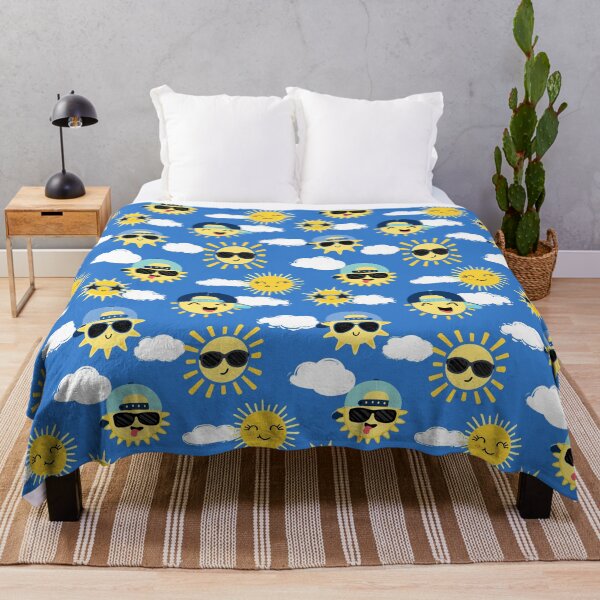 Item preview, Cool Blue Kawaii Sunshines designed and sold by SamAnnDesigns.