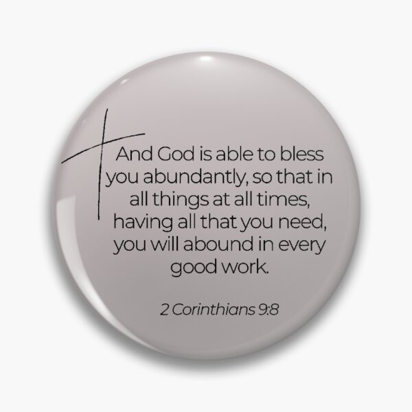 Item preview, Bible Verse 2 Corinthians 9:8 designed and sold by TonsPOD.