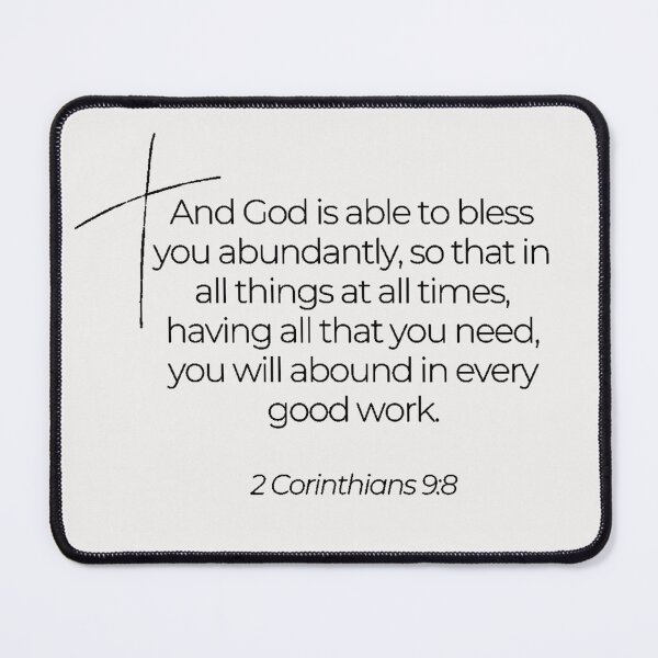 Item preview, Bible Verse 2 Corinthians 9:8 designed and sold by TonsPOD.