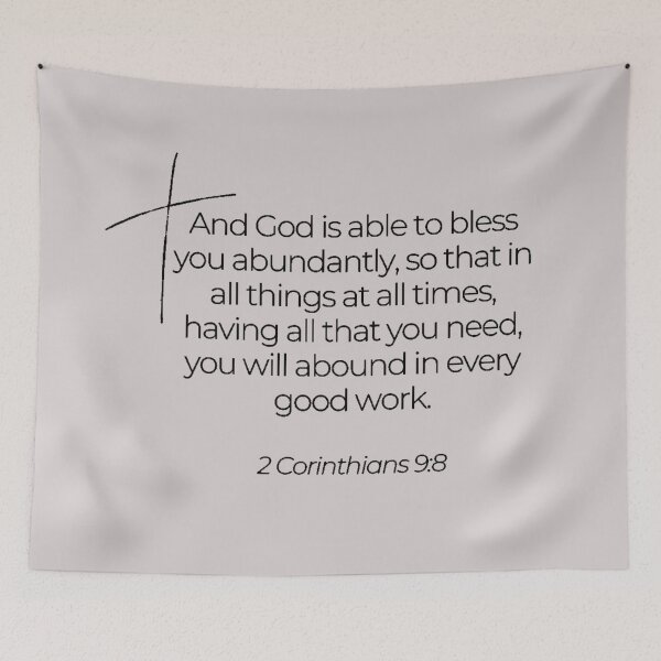 Item preview, Bible Verse 2 Corinthians 9:8 designed and sold by TonsPOD.