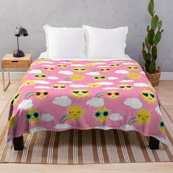 Item preview, Girly Pink Yellow Kawaii Sunshines designed and sold by SamAnnDesigns.