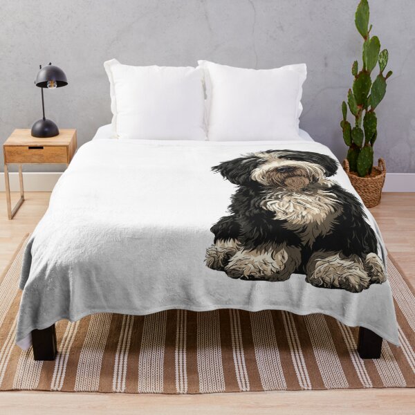 Item preview, Black and White Havanese Dog Illustration designed and sold by whyitsme.