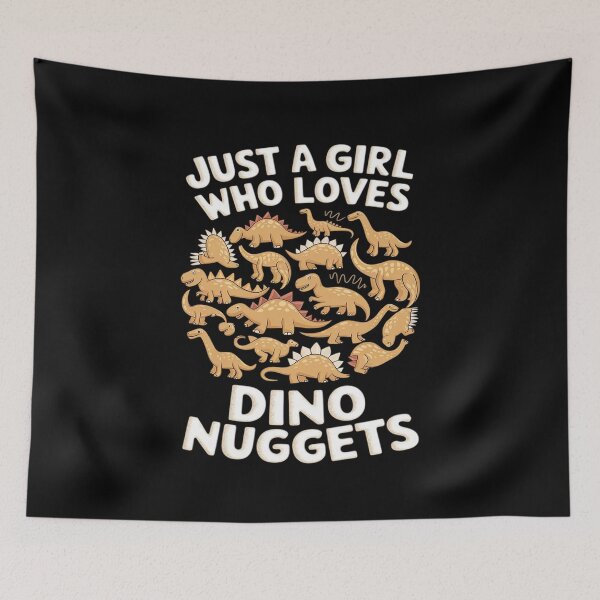 Item preview, Just a Girl Who Loves Dino Nuggets Merch Chicken Nuggets  designed and sold by AquaKiev.