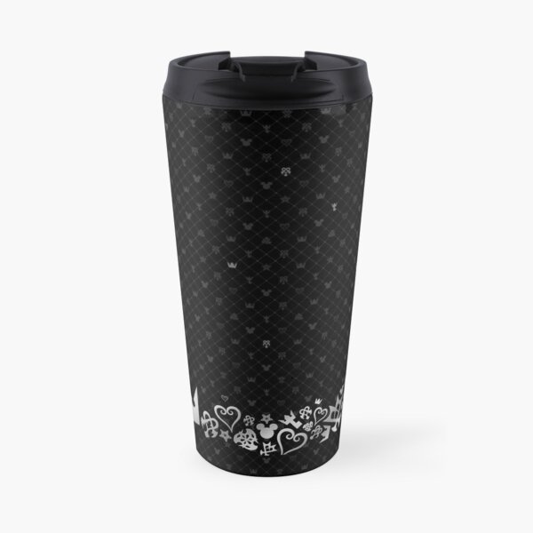 Kingdom Hearts - Black pattern Travel Coffee Mug