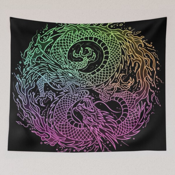 Item preview, SORYU // Twin Neon Dragons designed and sold by Jchan24.
