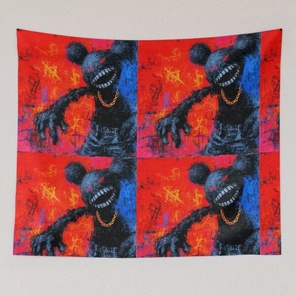 Item preview, GraffitX Chaos Oracle – Abstract Street Surreal Portrait Art designed and sold by Blackcanvas444.