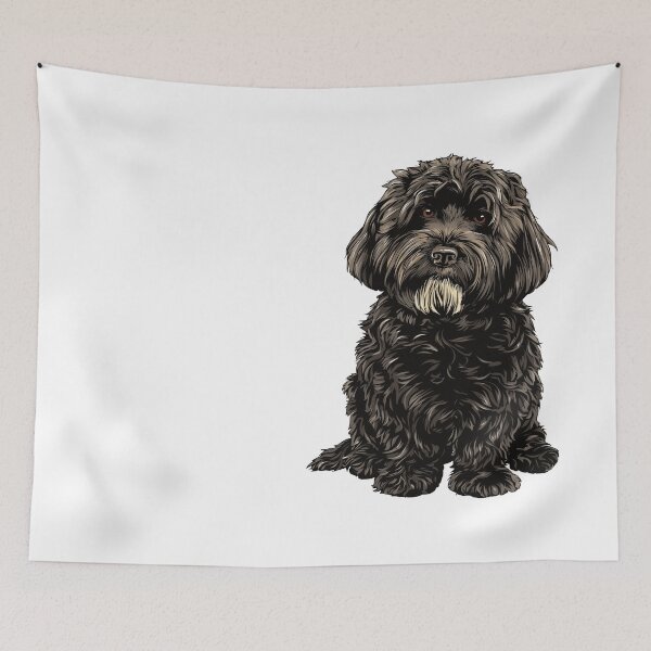 Item preview, Black Havanese Dog Illustration designed and sold by whyitsme.