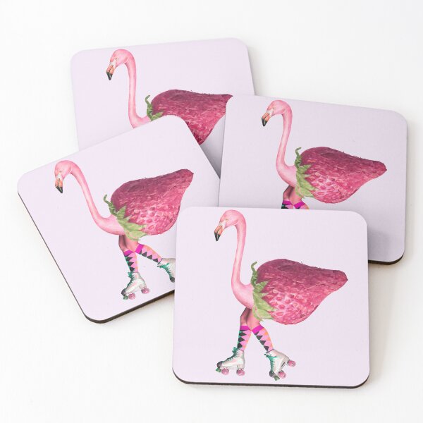 Item preview, Flamingo Inline Skating Skate Fun Design designed and sold by Retr0Tshirts.