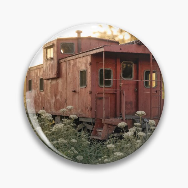 Item preview, Old Abandoned Red Caboose In Wildflower Field designed and sold by Maria Dryfhout.