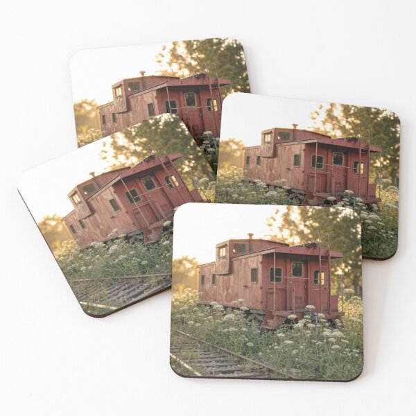 Item preview, Old Abandoned Red Caboose In Wildflower Field designed and sold by Maria Dryfhout.