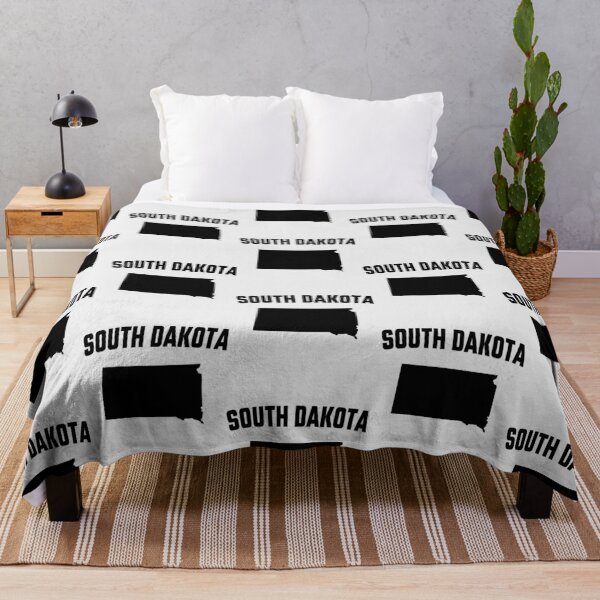 Item preview, South Dakota State Silhouette - Classic Black and White Map designed and sold by mashmosh.