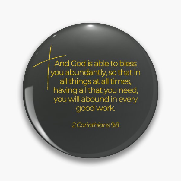 Item preview, Bible Verse 2 Corinthians 9:8 designed and sold by TonsPOD.