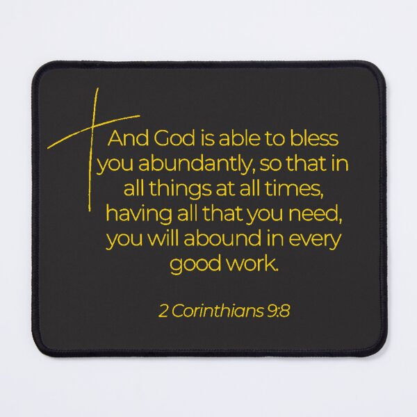 Item preview, Bible Verse 2 Corinthians 9:8 designed and sold by TonsPOD.