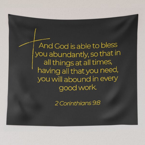 Item preview, Bible Verse 2 Corinthians 9:8 designed and sold by TonsPOD.