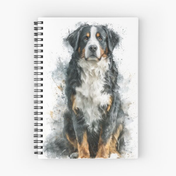Item preview, Bernese Mountain Dog Watercolor Portrait – Majestic Bernese Dog Art designed and sold by nscphotography.