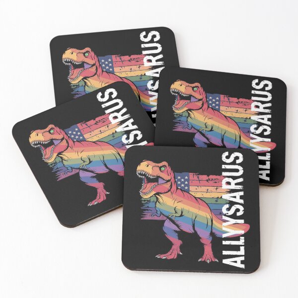 Item preview, Ally Saurus Dinosaur USA Flag LGBT Gay Pride LGBTQ Rainbow  designed and sold by MarryIsMonth.