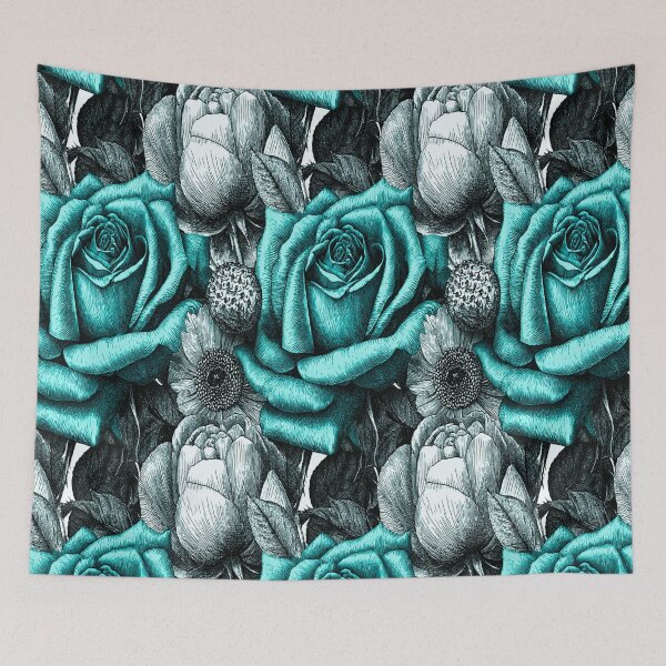 Item preview, Transformative Teal Botanical Bliss designed and sold by Ewa Miller.