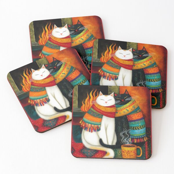 Item preview, Cats by Fireplace designed and sold by Blue Horse Photo Magic.