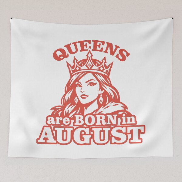 Item preview, Queens Are Born in August – Birthday Queen Crown Illustration designed and sold by TipTop GFX.