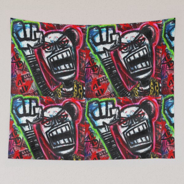 Item preview, GraffitX Chaos Oracle – Abstract Street Surreal Portrait Art designed and sold by Blackcanvas444.