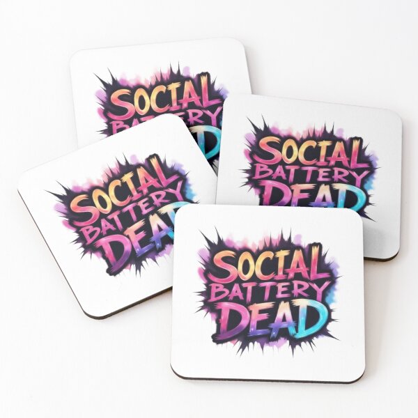 Item preview, Social Battery Dead | Sarcastic Humor Design by Too Real Co designed and sold by TooRealCo.
