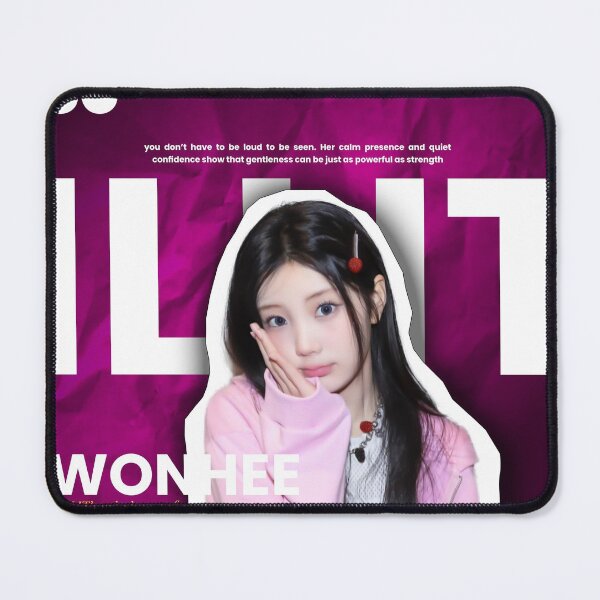 Item preview, K-Pop Idol Wonhee ILLIT Fan Art Poster with Pink Aesthetic. designed and sold by HilmanEzzad.