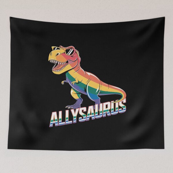 Item preview, Allysaurus Dinosaur Ally Gay LGBT Pride Flag Rainbow LGBTQ  designed and sold by CombatTask.