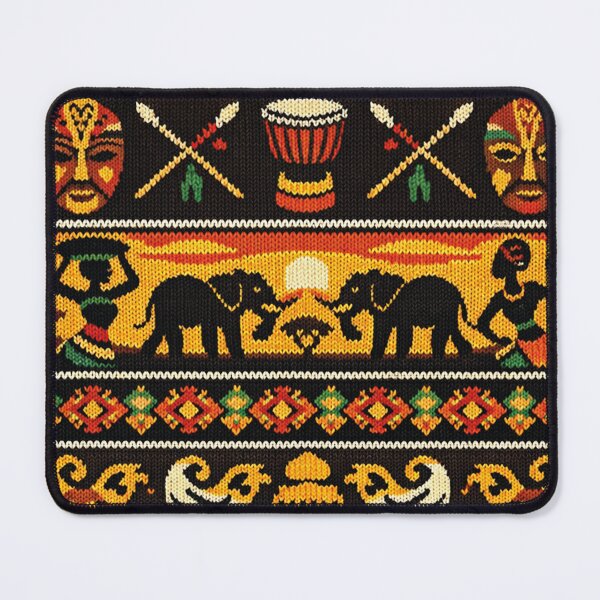 Item preview, African Safari Knitting Pattern Elephants and Giraffes Design designed and sold by Mauswohn.