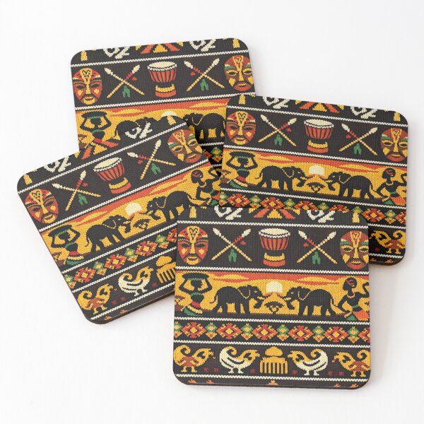 Item preview, African Safari Knitting Pattern Elephants and Giraffes Design designed and sold by Mauswohn.