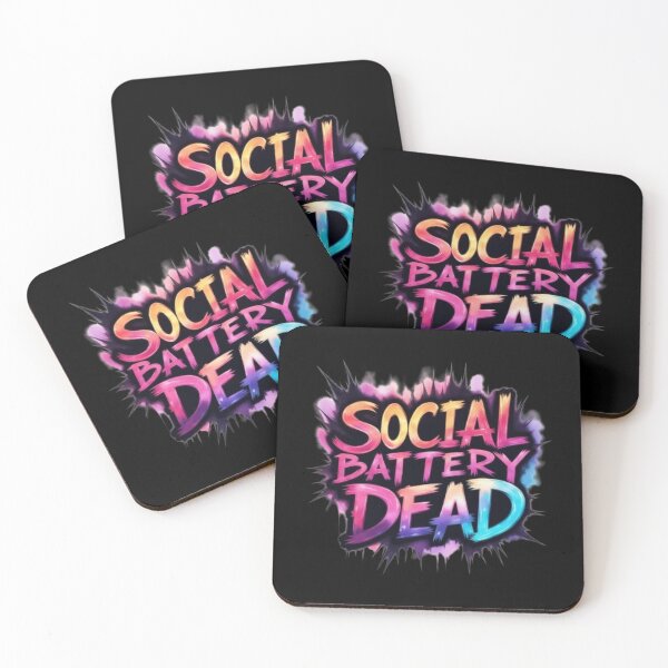 Item preview, Social Battery Dead | Sarcastic Humor Design by Too Real Co designed and sold by TooRealCo.