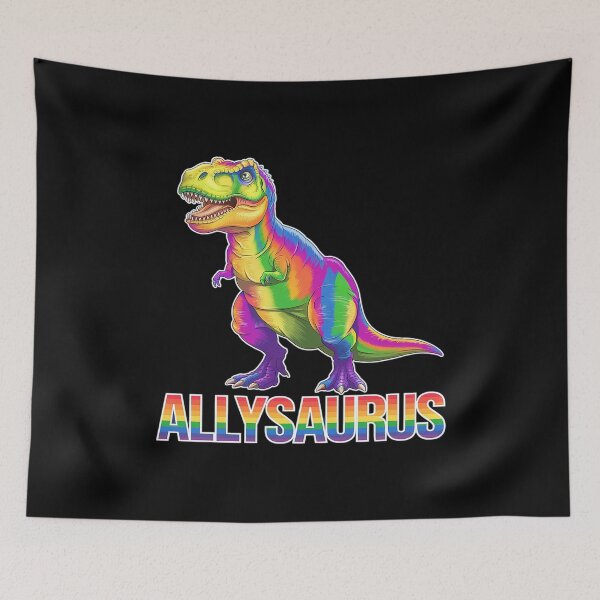 Item preview, Allysaurus Dinosaur Dino Ally Equality LGBT Flag Humor 1  designed and sold by MarryIsMonth.