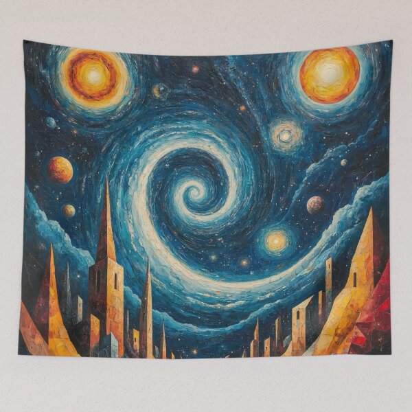 Item preview, Starlit Spiral Metropolis designed and sold by Nox Studios.