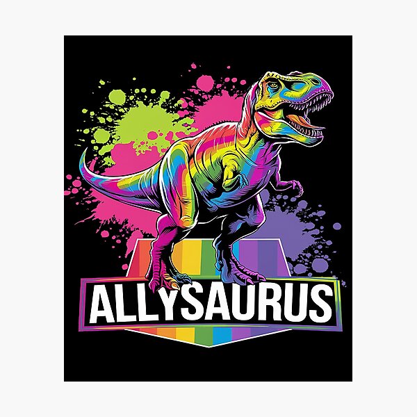 Item preview, Allysaurus Dinosaur Dino Rainbow Equality LGBT Novelty  designed and sold by CombatTask.