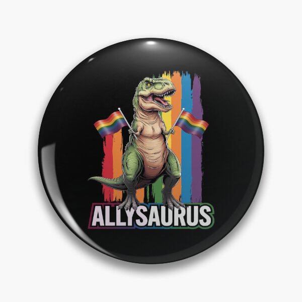 Item preview, Allysaurus Dinosaur In Rainbow Flag For Ally LGBT Pride  designed and sold by MarryIsMonth.