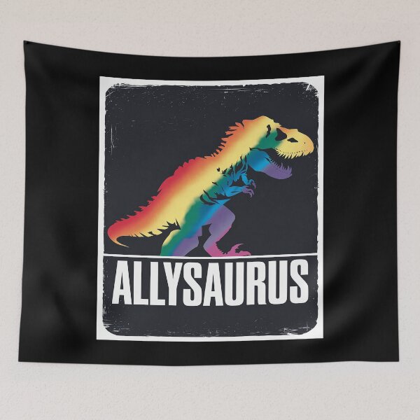 Item preview, Allysaurus Dinosaur In Rainbow Flag For Ally LGBT Pride 1 designed and sold by CombatTask.