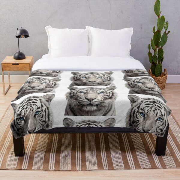 Aperçu de l'œuvre Tigre Blanc Adulte — Regard Sauvage créée et vendue par RamboDesign.