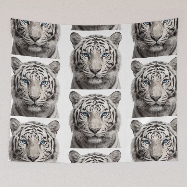 Item preview, Adult White Tiger Wild Stare designed and sold by RamboDesign.