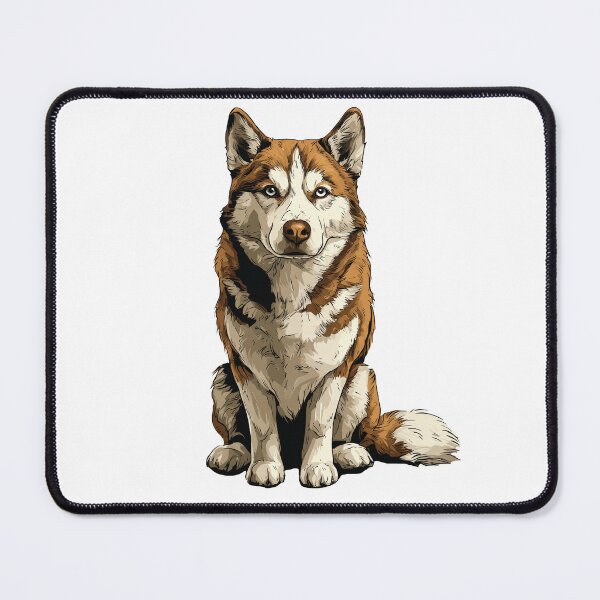 Item preview, Red and White Siberian Husky Dog Illustration designed and sold by whyitsme.