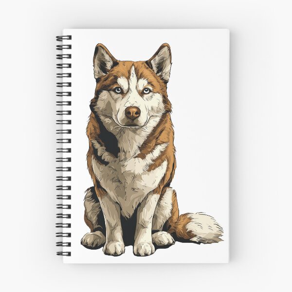 Item preview, Red and White Siberian Husky Dog Illustration designed and sold by whyitsme.