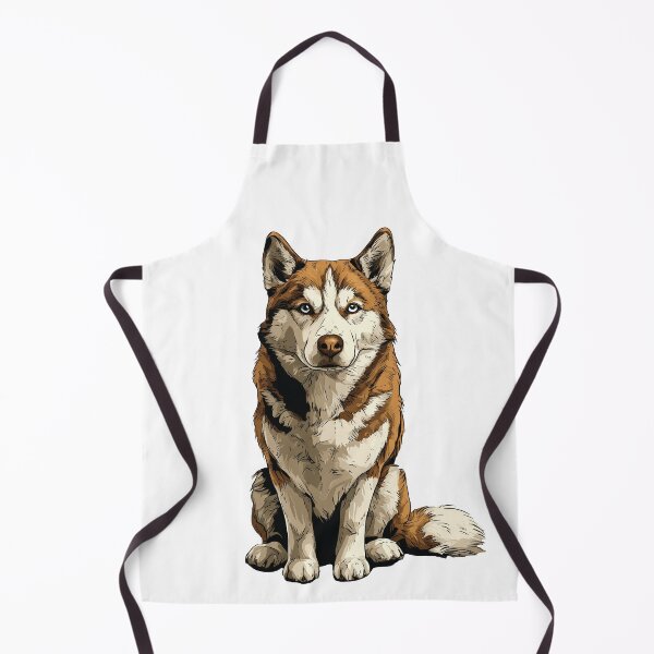 Item preview, Red and White Siberian Husky Dog Illustration designed and sold by whyitsme.
