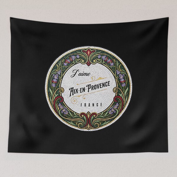 Item preview, J’aime Aix-en-Provence – Provençal Mosaic City Art designed and sold by FrancophileFun.