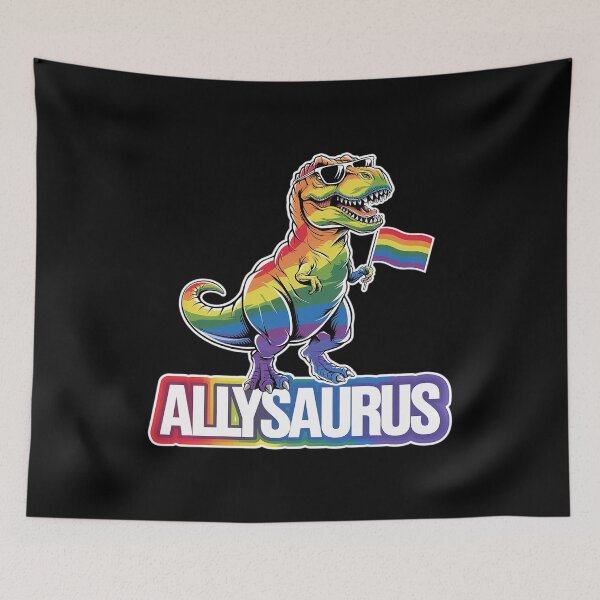 Item preview, Allysaurus LGBT Dinosaur Rainbow Pride Flag Gay Pride Month  designed and sold by CombatTask.