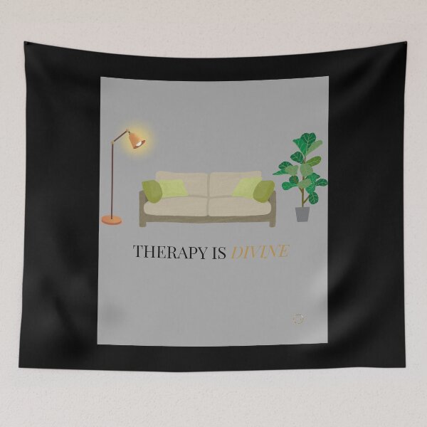 Item preview, Therapy Is Divine – Faith-Inspired Wall Art for Emotional Healing designed and sold by QuietRootStudio.