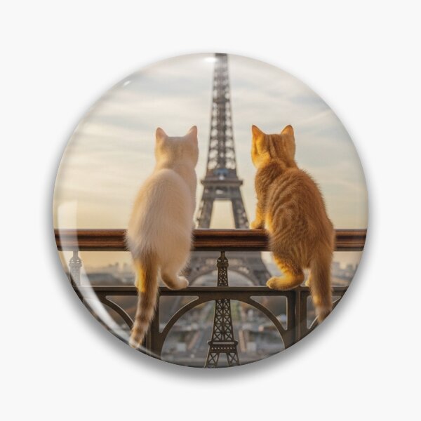 Item preview, 2 kittens looking at the Eiffel Tower during the day designed and sold by Losancestros.