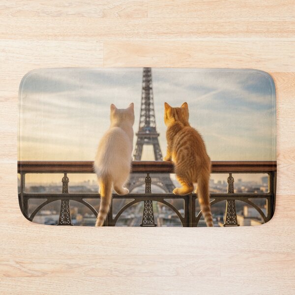 Item preview, 2 kittens looking at the Eiffel Tower during the day designed and sold by Losancestros.
